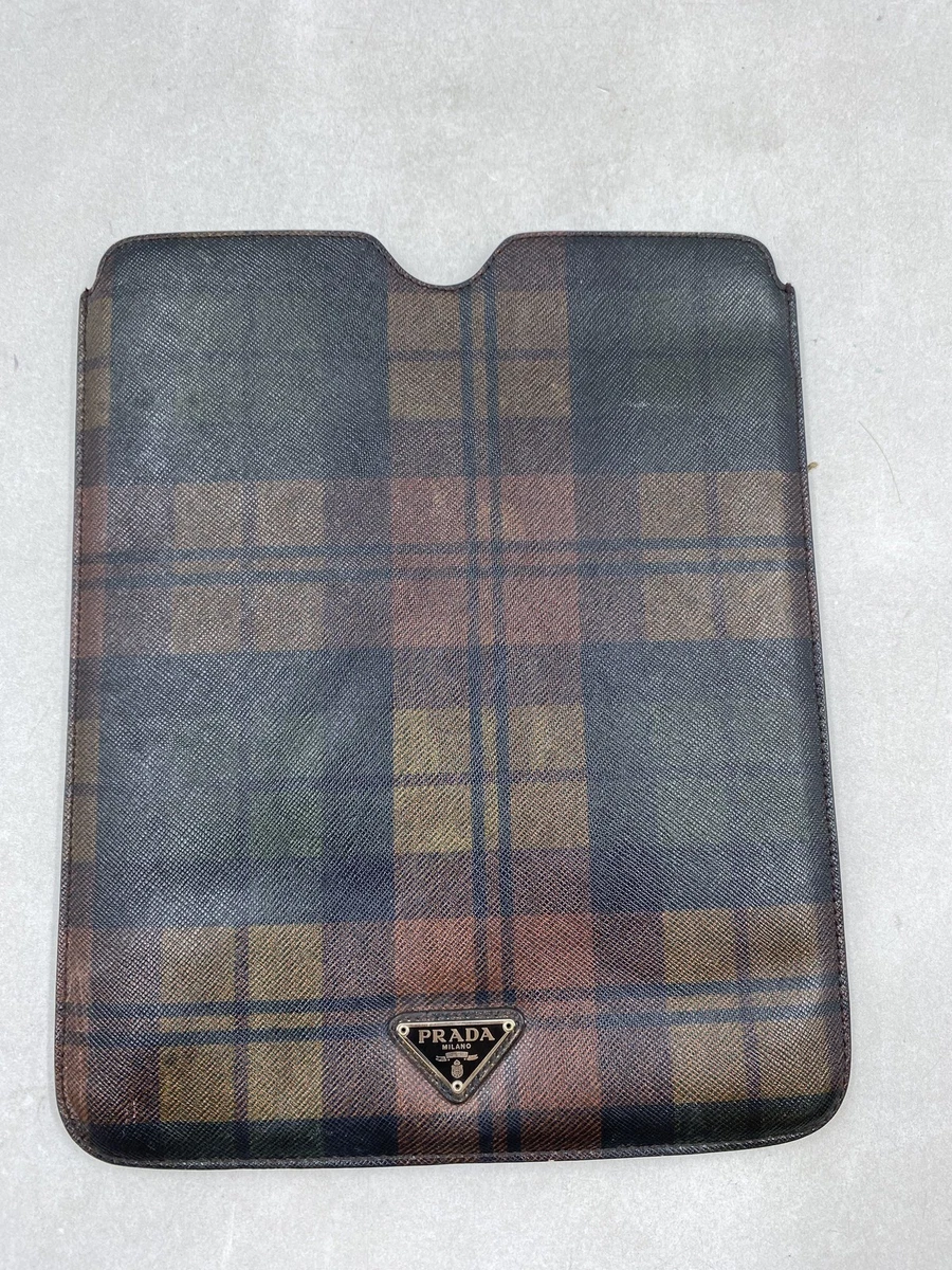 prada iPad miniケース PRADA iPad Mini Case Saffiano Travel Leather Sleeve Black Brand