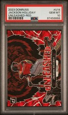 Jackson Holliday 2023 Donruss UNLEASHED RED U14 76/149 PSA 10 Rookie RC Orioles