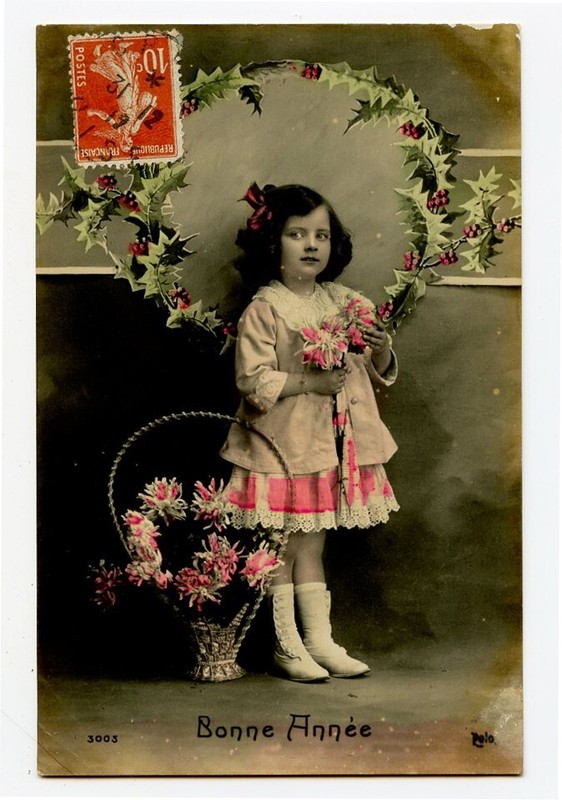 c 1910 Child Children CUTE GIRL FASHION photo postcard