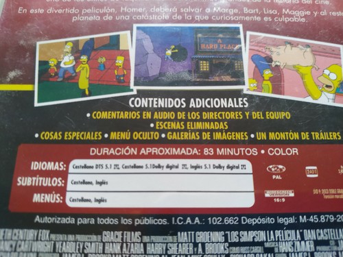 Los Simpson La Pelicula 2007 Animacion - DVD Español Ingles Region 2 Am - Imagen 3 de 4