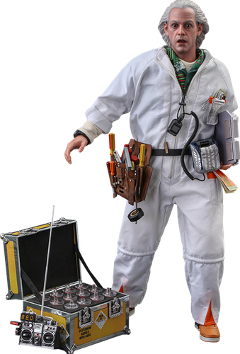 Back to The Future Christopher Lloyd Doc Brown Deluxe Hot Toys Sideshow MMS610
