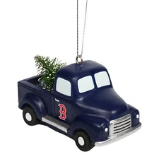 Boston Red Sox Truck with Tree Christmas Tree Holiday Ornament FREE SHIPPING