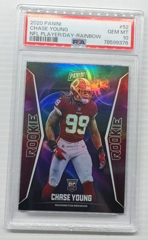 Chase Young Panini NFL Player of the Day #52 Rainbow