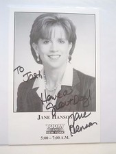 Jane Hanson Autographed 5" X 7" Photograph - Today in New York