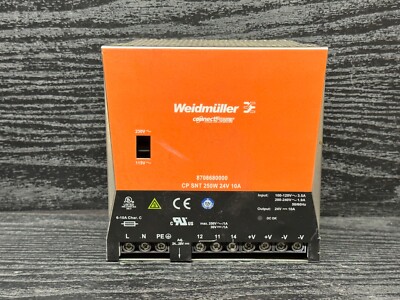 Weidmuller 8708680000 CP SNT 250W 24V 10A Power Supply AC In DC Out