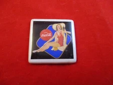 "Drink Coca-Cola" Coke 1987 Ceramic Refrigerator Magnet Classic Look
