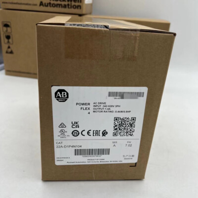 2022 AB 22AD1P4N104 Allen-Bradley 22A-D1P4N104 PowerFlex4 AC Drive NEW Sealed
