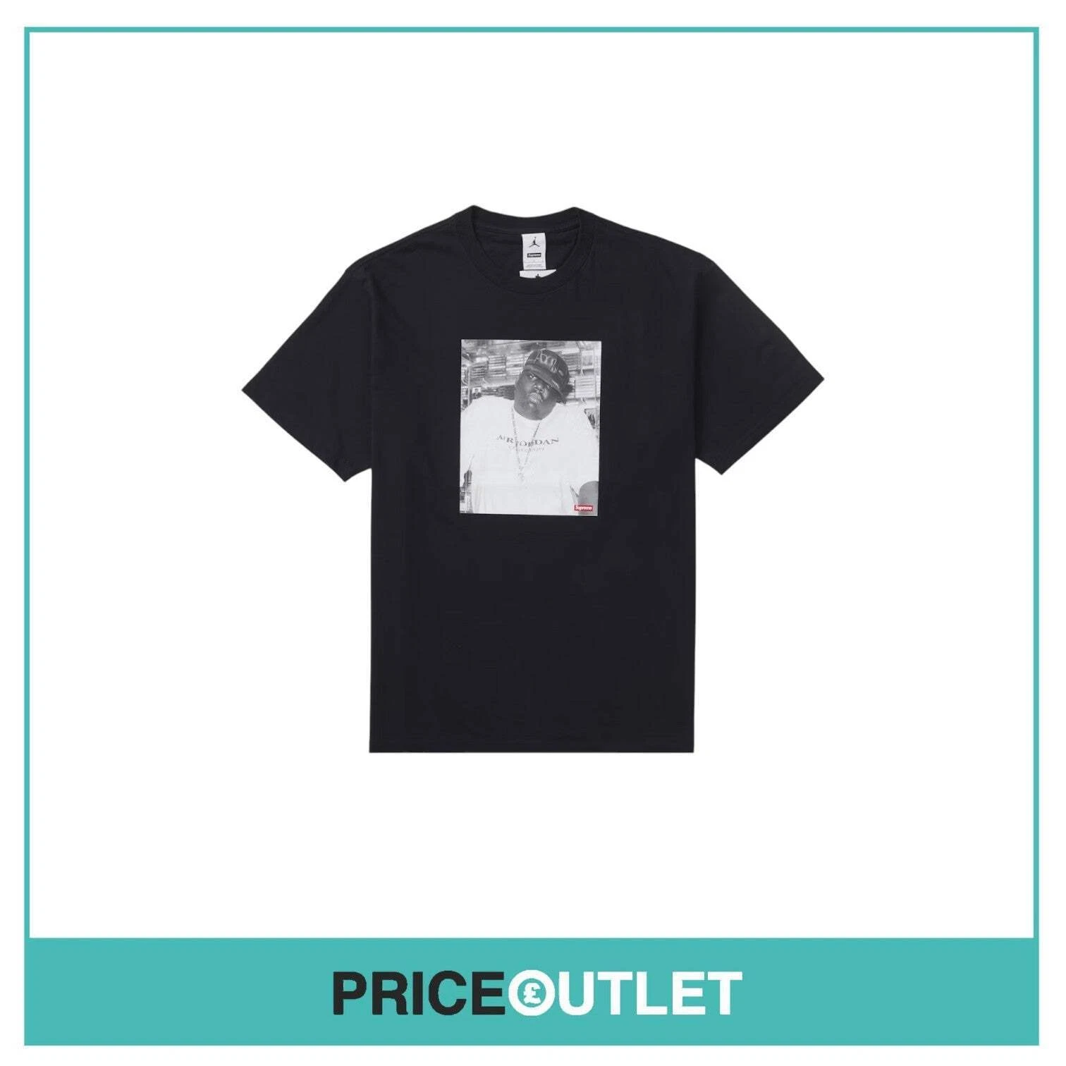 Supreme x Jordan Biggie Haut à manches courtes « Noir »   Taille XL