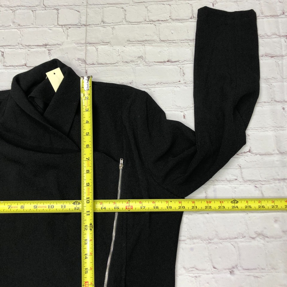 CAbi 989 Dash Jacket Asymmetrical Zipper Black Gray A