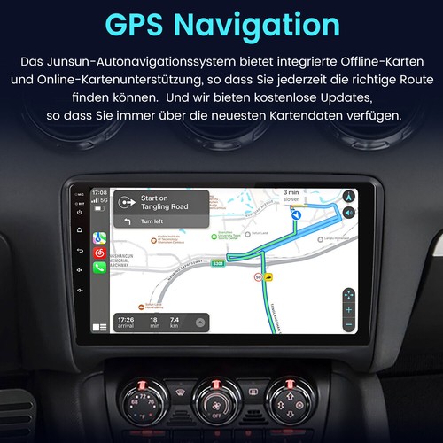 Radio de coche Android 13 Navi GPS Carplay DAB+ WIFI 32G para AUDI TT MK2 8J 2006-2012 - Imagen 3 de 12