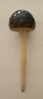 Blue Ceramic Garden Mushroom Spike 8 Inches Tall