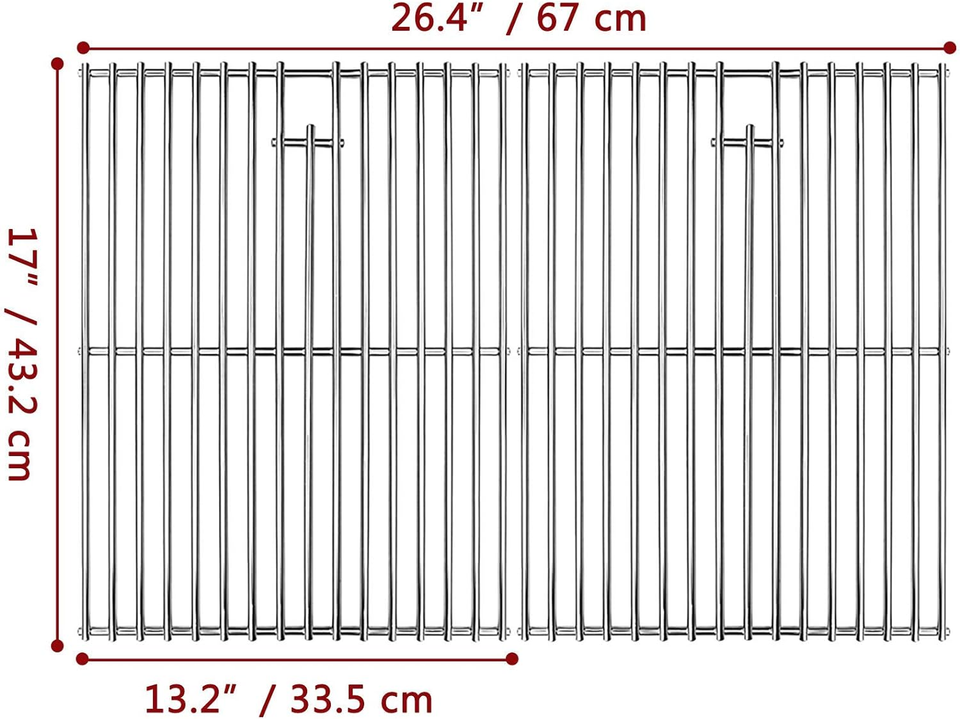 2 Pack 17 Inches Cooking Grates Home Depot Nexgrill Gas Grill Parts