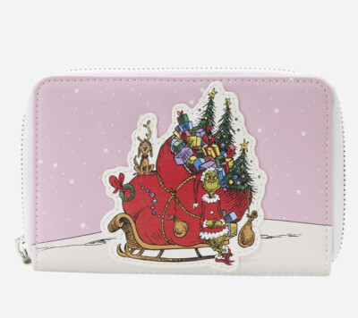 Loungefly Dr. Seuss How the Grinch Stole Christmas Sleigh Wallet New