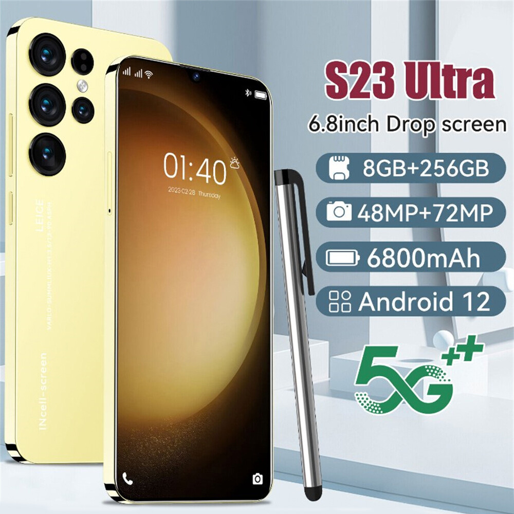 S23 Ultra 6.8 8GB+256GB Smartphone Android 12 Unlocked 5G LTE