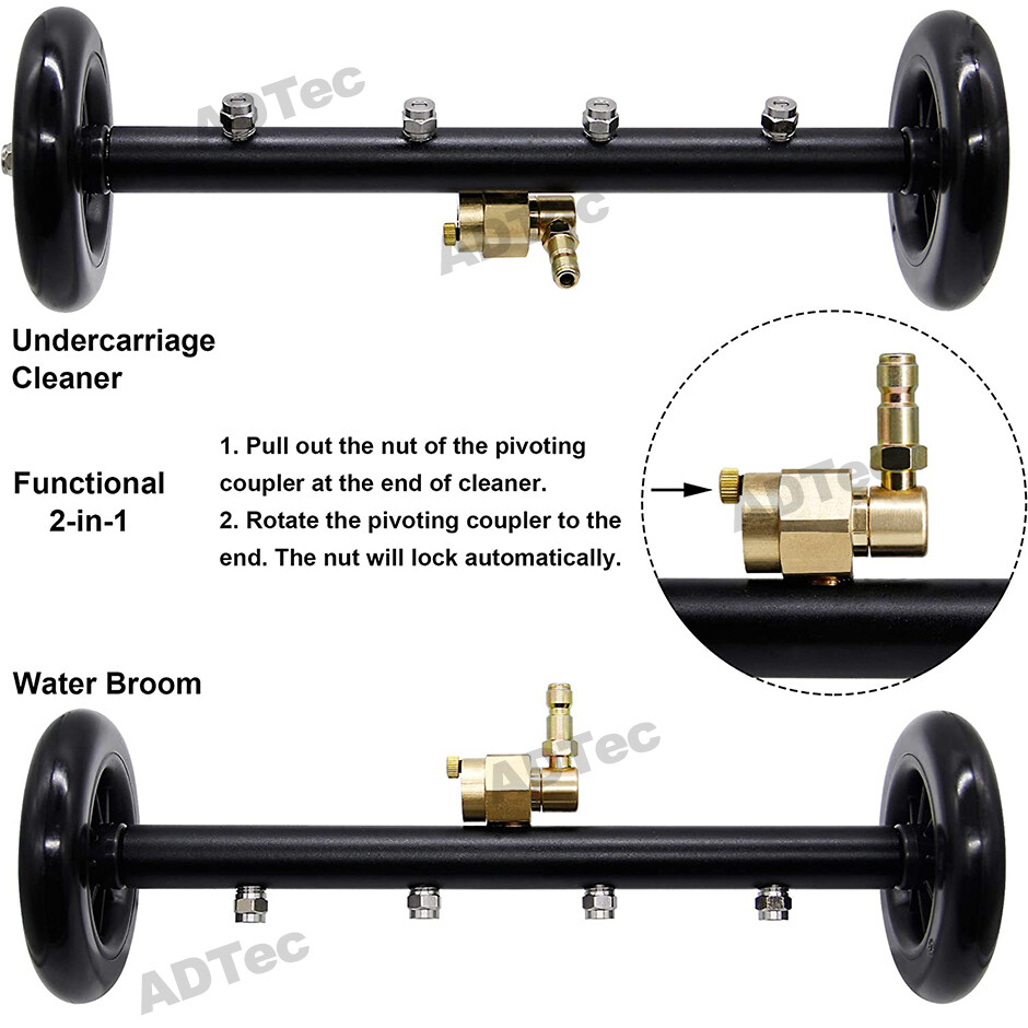 Under Car Pressure Washer Undercarriage Cleaner Underbody Wash Broom