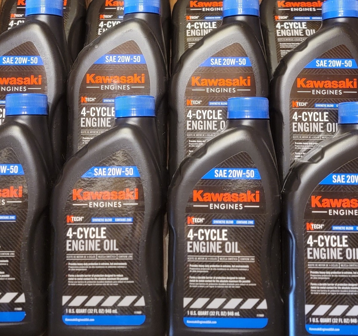 Kawasaki 20W-50 Synthetic Blend 4-Cycle Engine Oil (12-Pack