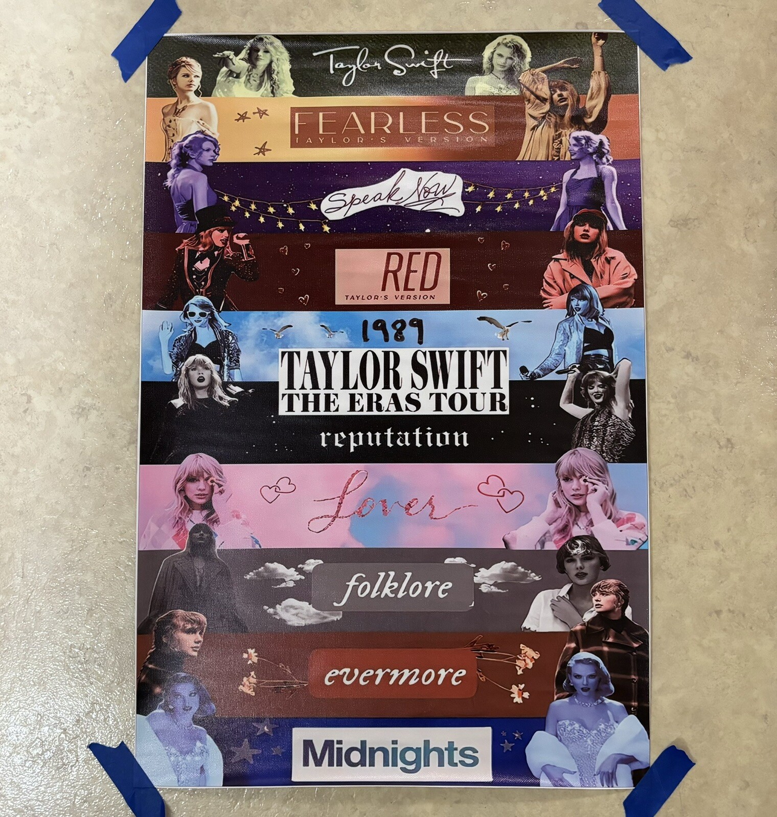 Taylor Swift ✅ Music Albums Eras Poster Wall Art Canvas Poster Print ✅ 16x24 in