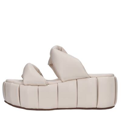 TMSR24LYN81 Damen Keilabsatz THEMOIRE' Creme Amu01_them