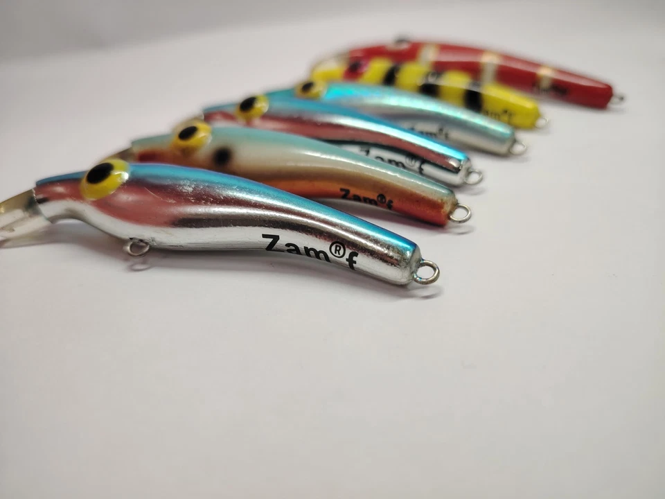 Menge 8 SELTENE & eingestellte Zalt Zam 3,5 Zoll und 4,5 Zoll Köder Crankbaits - Bild 2 von 4
