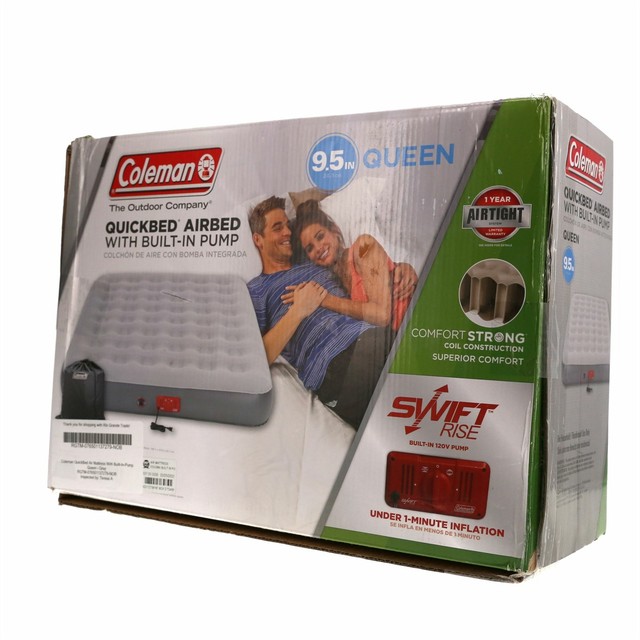 coleman quickbed queen built in pump
