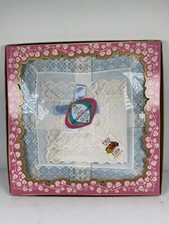 Vintage Ladies Lace Embroidered Handkerchiefs Fruit of the Loom New in Box