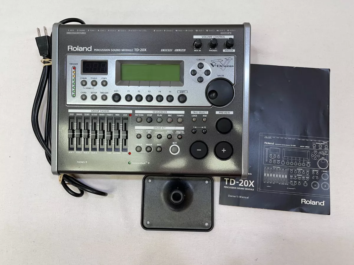 Roland TD-20X Electric Drum Brain Module V-Drum TD20X for 30 12 9 8 6V 4 3 kits