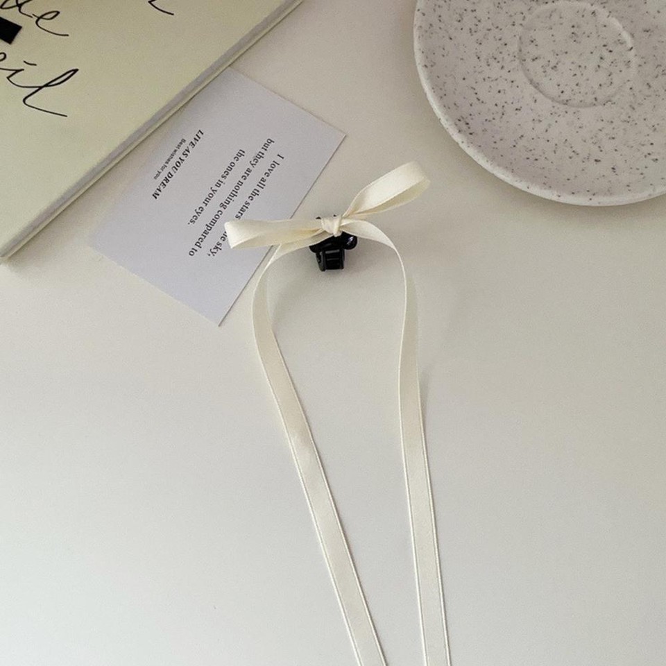 Ins Style Y2K Ponytail Hair Clip, Long Ribbon, Ribbon Bow Hair Grip New ...