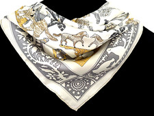 26"x26"Animals Print Pure Mulberry Twill Silk Double-sided Scarf65x65cm4-4
