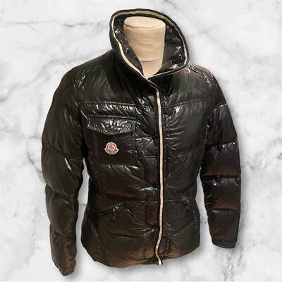 Black Moncler Down Puffer Jacket Coat Size Uk 14 Down Jacket