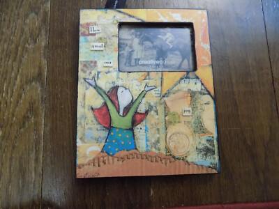 Creative co-op Eva Crawford Picture Frame How great our joy girl 3.5x5'' Photo