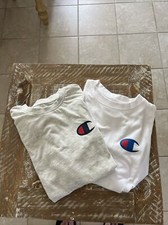 Champion Shirt 2 lot Youth Size L Graphic Tee Long Sleeve Top Kids