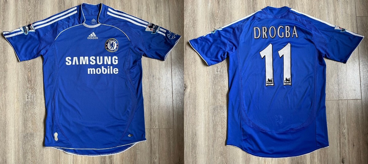 CHELSEA adidas シャツ　チェルシー　ドログバ　サッカー Chelsea FC 08-09 adidas ドログバ 11番 シャツ Chelsea FC 08-09