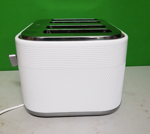 BREVILLE Obliq VTT974 4-Slice Toaster - White & Silver | 2000W | Defrost, Reheat - Picture 3 of 7