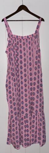 NEW Old Navy Pink Square Neck Tie-Back Cutout Floral Maxi Swing Size 3X Dress