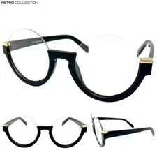 New Classic Vintage Retro Style Round Clear Lens EYE GLASSES Black Fashion Frame