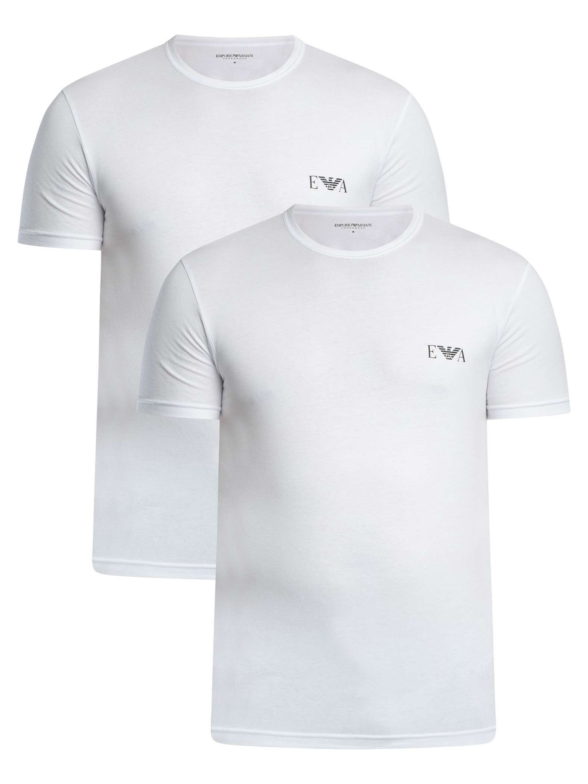 Emporio Armani Men's White 2 Pack Lounge Crew Neck T-Shirt - Image 2