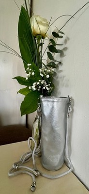 fitvia Tasche für die Flasche Isoliertasche für 0,5l Flaschen Silber (R-253)