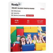 Koala Heavyweight Thick Glossy Photo Paper 13X19 Inches for Inkjet Printing U...