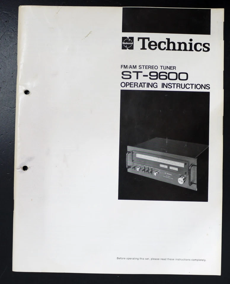Original Technics ST-9600 FM/AM Tuner Bedienungsanleitung/Operating Instructions - Bild 1 von 1
