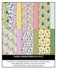 Stampin Up FLORAL IMPRESSIONS 24 6x6 Sheets Designer Series Paper DSP NEW