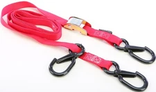 Powertye Manufacturing 3-Hook Tie-Down 8'L x 1"W Red
