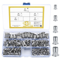 165 Pz Rivetti Filettati, M3 M4 M5 M6 M8 Rivetto Dadi, Dado Rivetto, Nutsert Riv