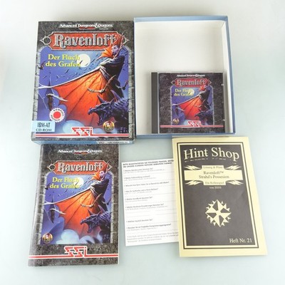 SSI Ravenloft Fluch des Grafen PC IBM-AT CD-Rom + Handbuch + Lösungsbuch Deutsch
