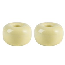 Light Yellow Ceramic Toothbrush Holder Stand Mini Practical Reusable Storage