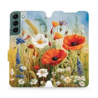 HandyhüLle Mit Klappe FüR Galaxy S22+ Mobiwear Case Cover Etui Wiesenblumen