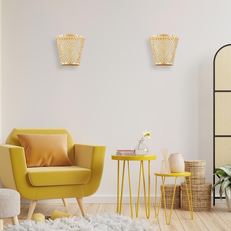 Applique murale en osier blanc E27 BarcelonaLED pour salon