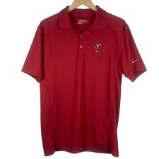 Nike Golf Tour Performance Mickey Mouse Dri-FIT Polo Shirt Mens Medium Red