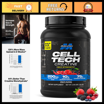 Creatine Monohydrate Powder - Post Workout Recovery Drink, Muscle Builder, 2.90