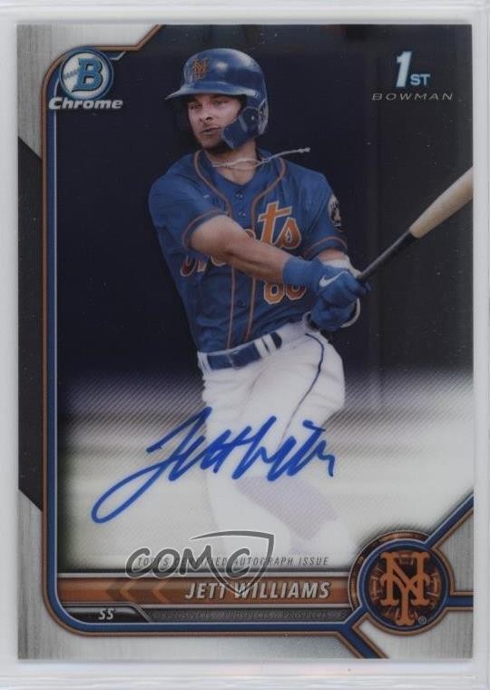 2022 Bowman Draft Chrome Draft Pick Auto Jett Williams #CDA-JWS