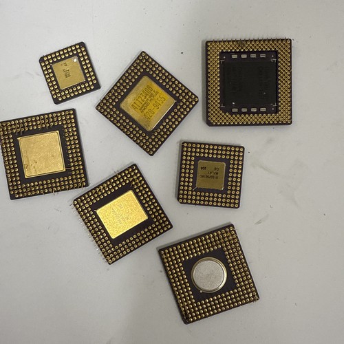 Vintage CPU Lot Intel i386 i486 Cyrix 686 Motorola Ceramic *GOLD ...